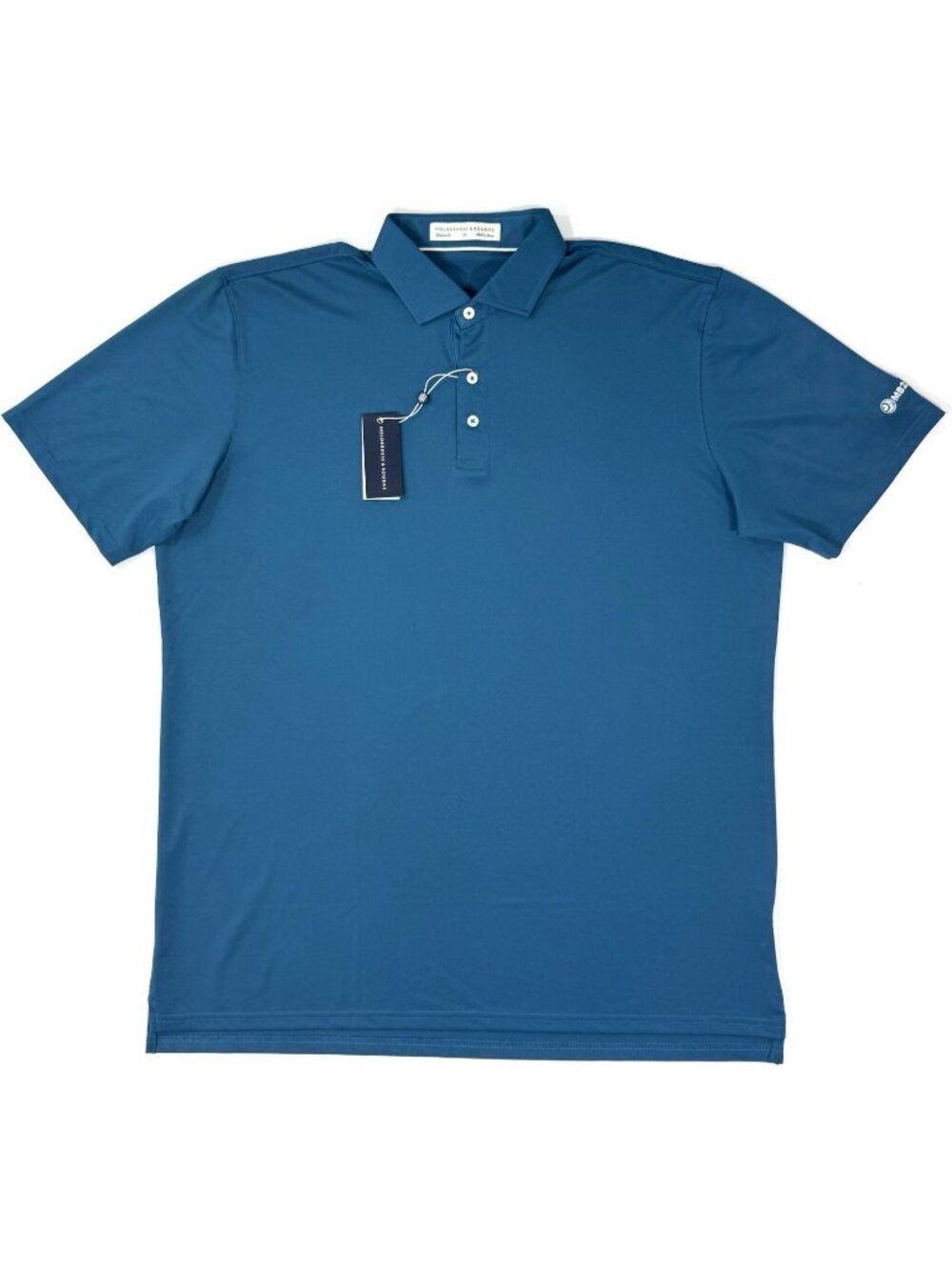 Holderness & Bourne Mens Macdonald Polo Shirt Sz XL Golf Short Sleeve Teal LOGO